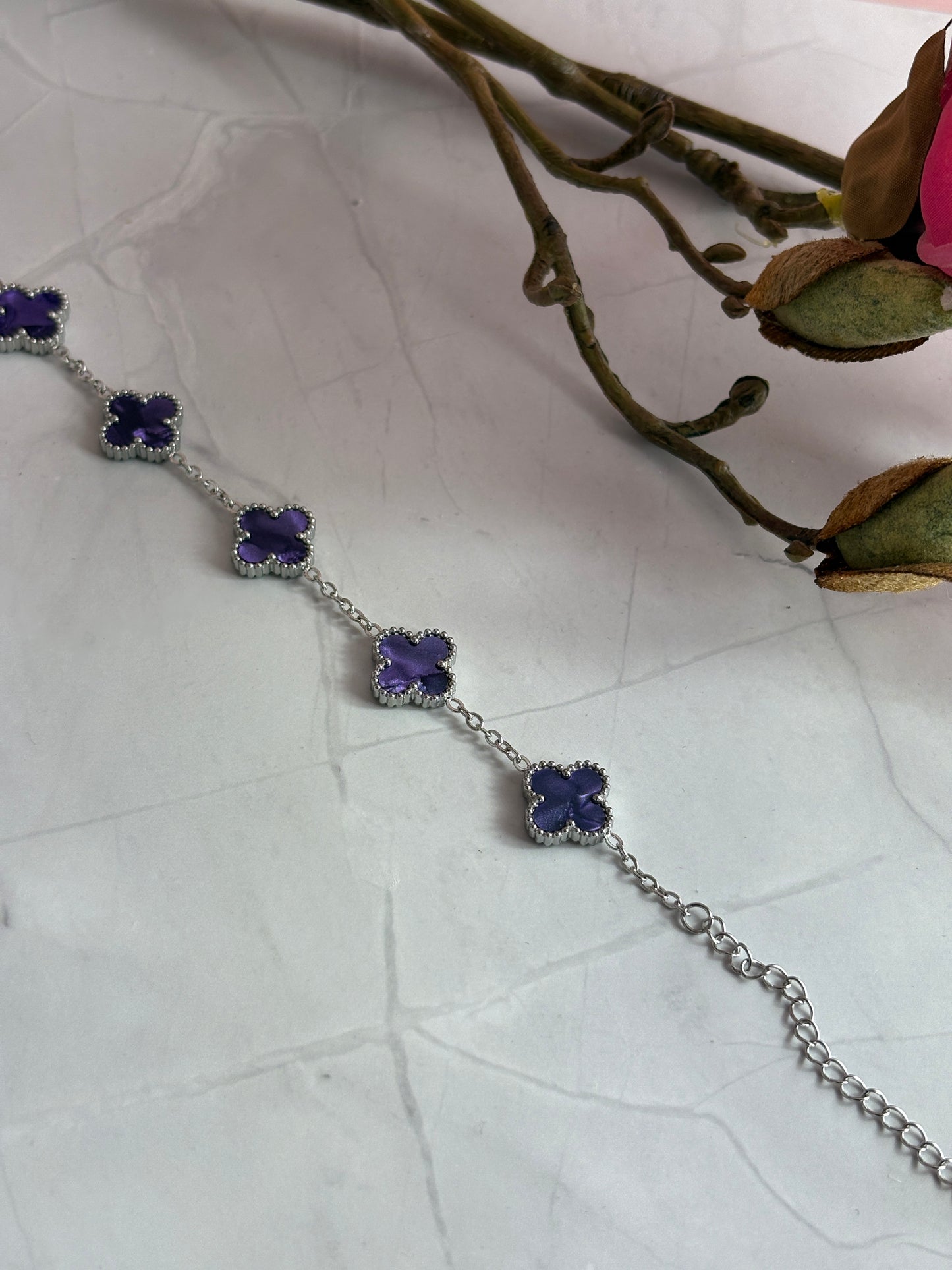 Clover purple/silver