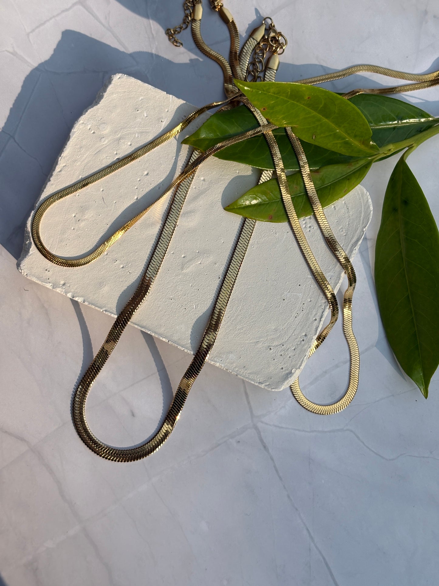 Snake Halskette goldig/silbrig