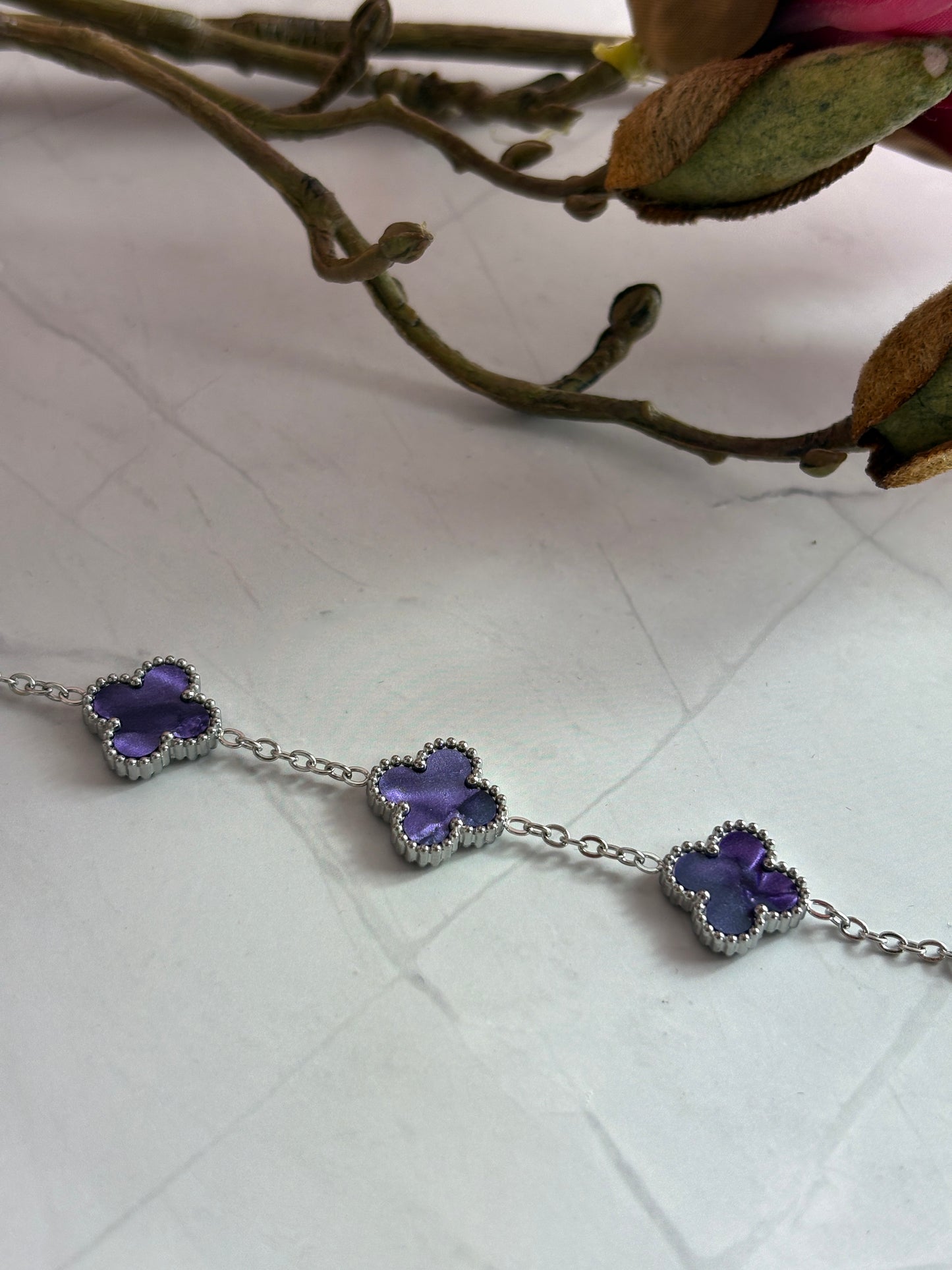 Clover purple/silver