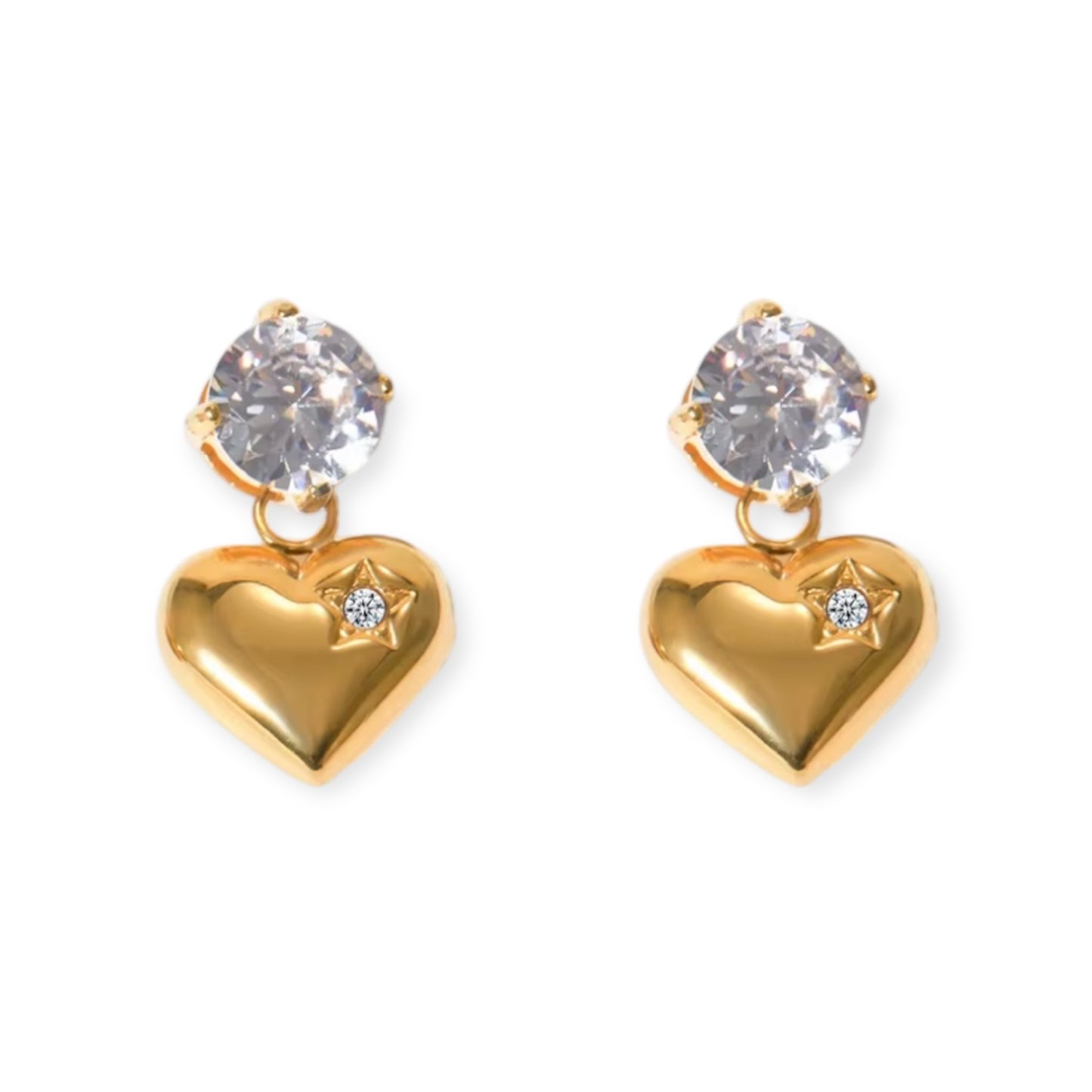 Golden Heart Glow Ohrringe