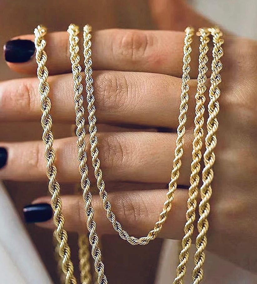 Golden Rope Chain 14k