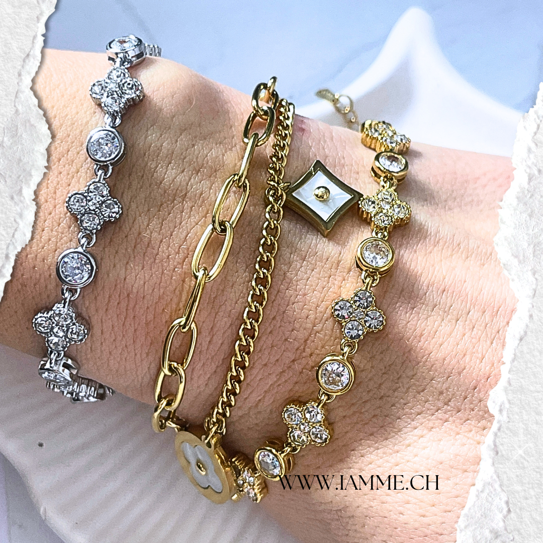 Sparkle Clover Bracelet