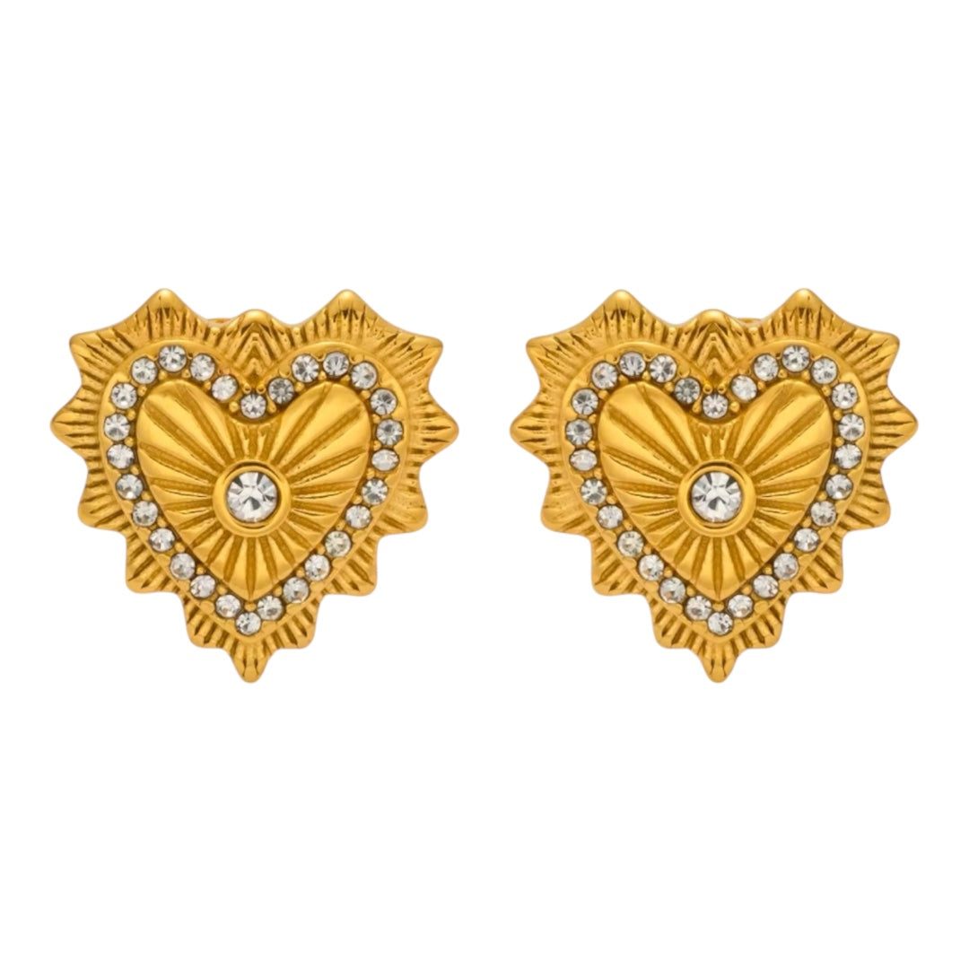 Golden Heartburst Ohrringe