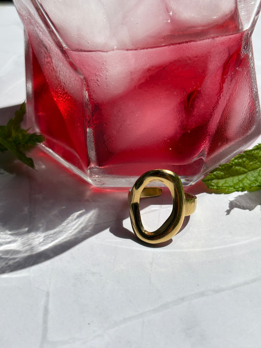✨ Statement-Ring mit organischer Form – 18K vergoldet ✨