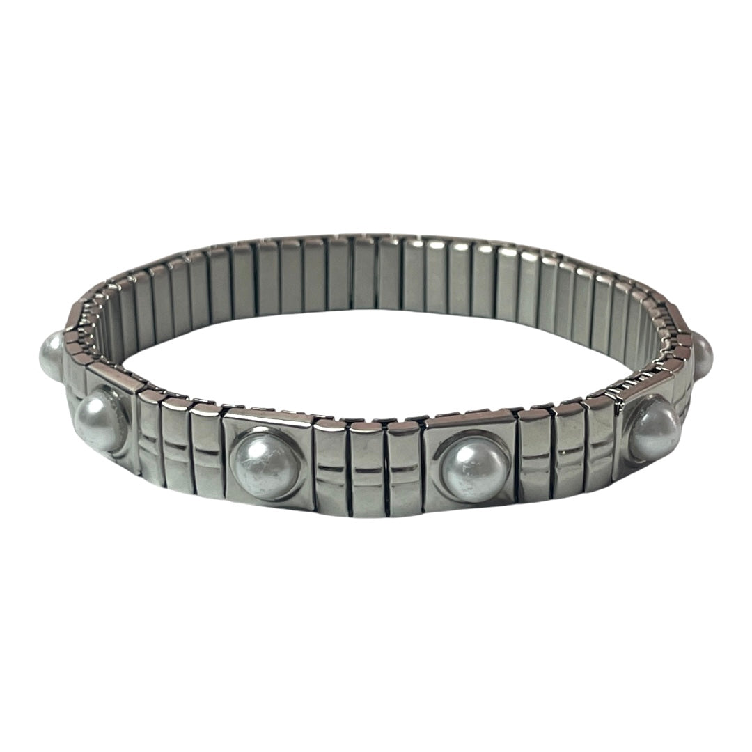 Luxus Stretch-Armband silver