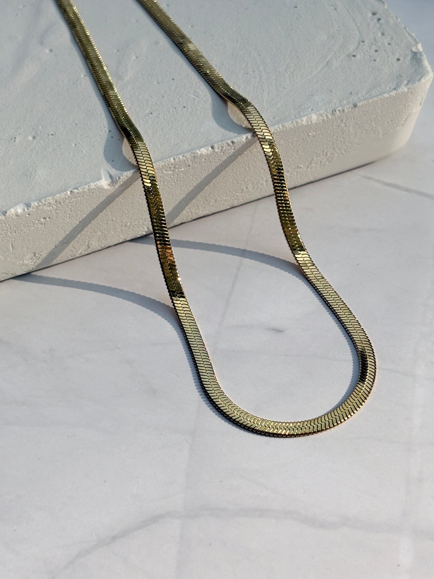 Snake Halskette goldig/silbrig