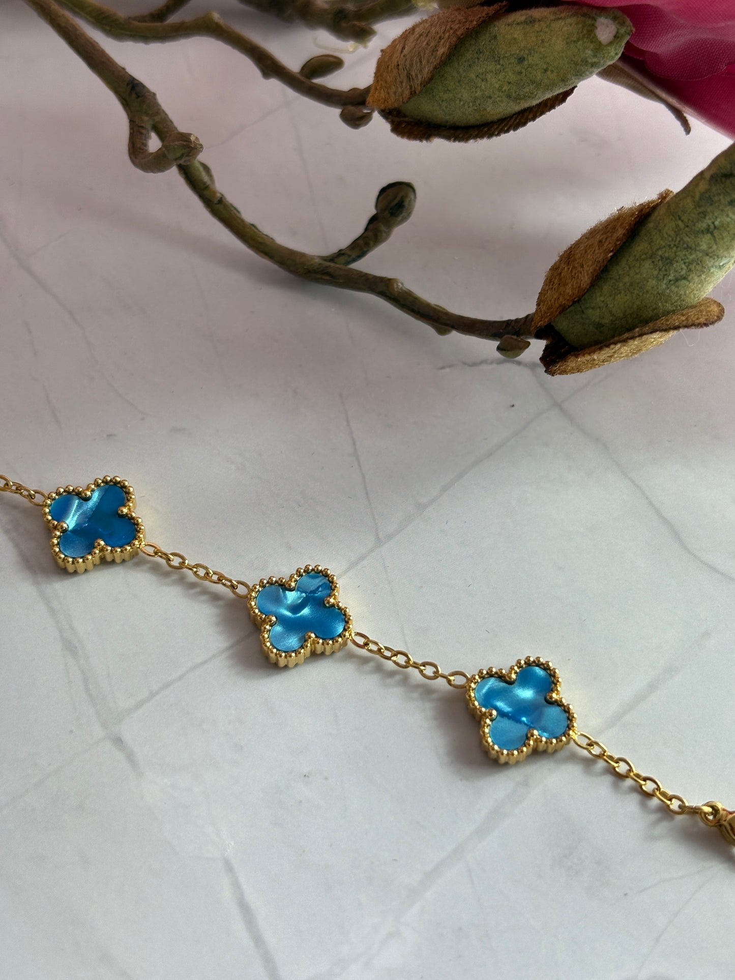 Clover Blue/gold/silber