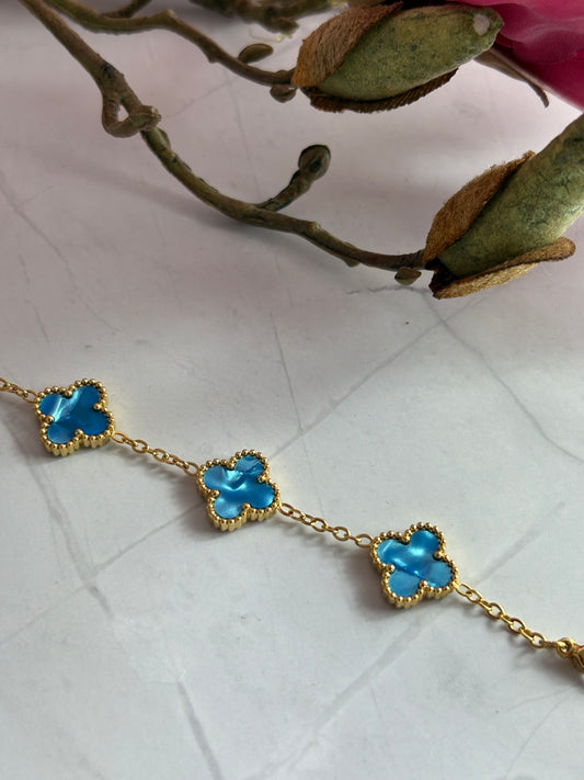 Clover Blue/gold/silber